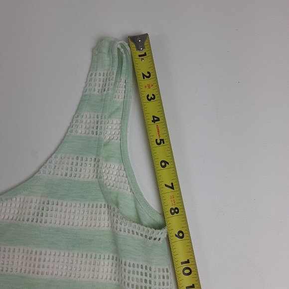 BCBGeneration Stripe Cropped Mesh Tank Top - Picture 11 of 14